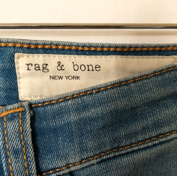 Rag & Bone High Waisted High Rise Skinny Blue Denim Jeans Size 25 - Picture 4 of 9